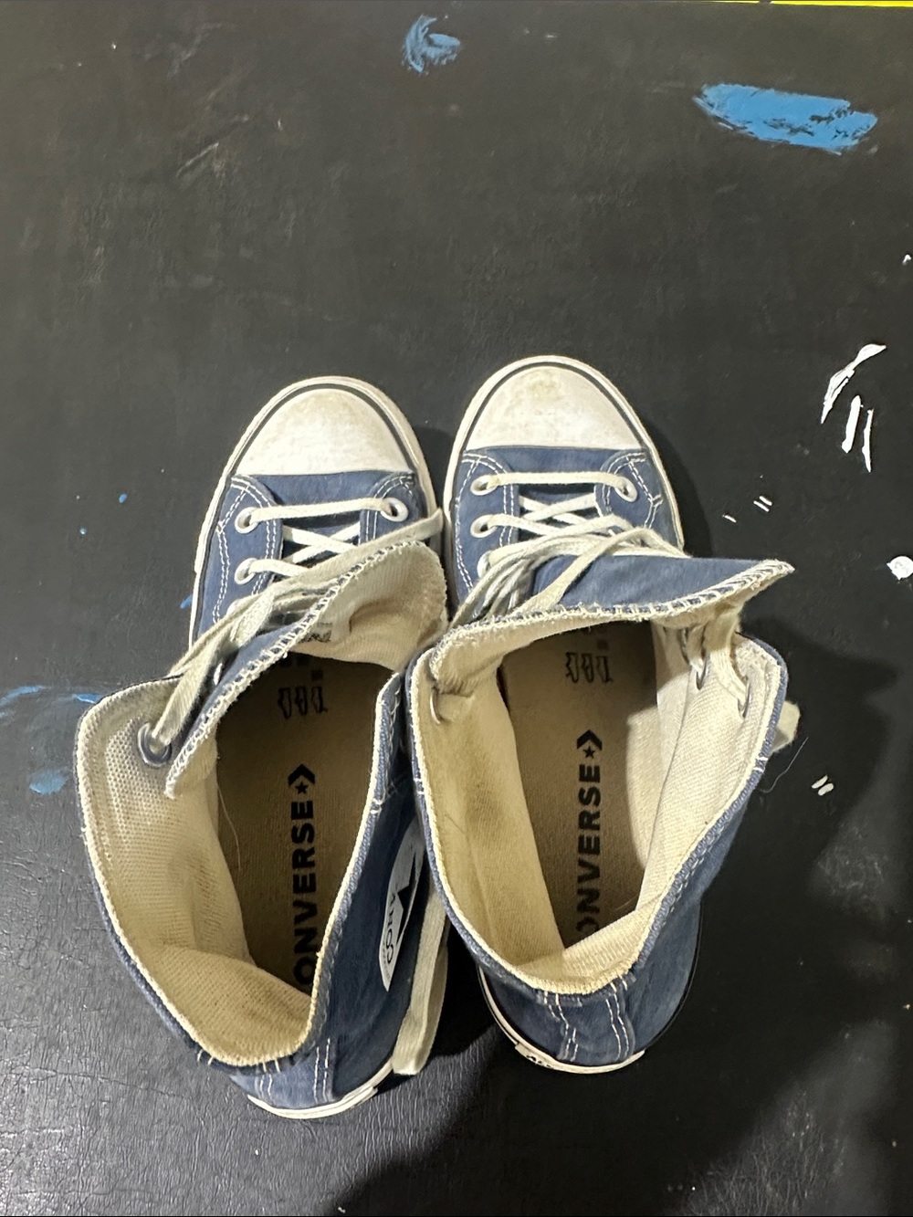 Navy Converse platform sneakers women’s size 8 - Picture 6 of 7